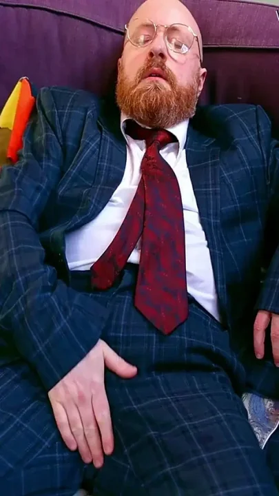 Hairy Trans Business Man Squirting in His Briefs