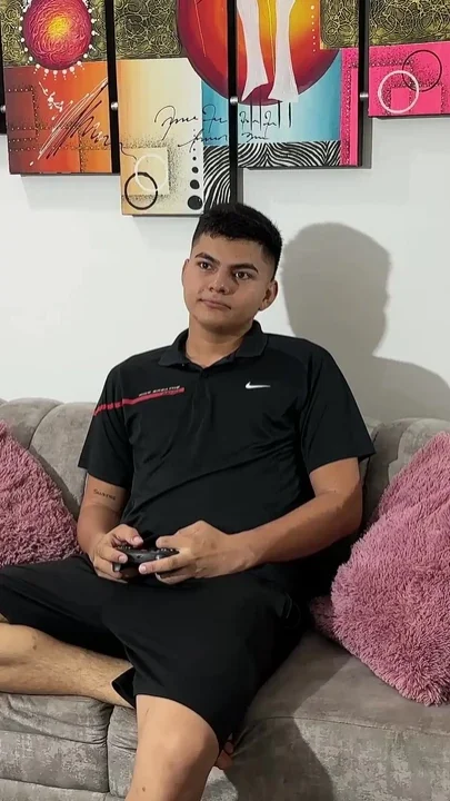 I See My Sexy Horny Stepbrother Playing Video Games and He Looks so Funny so I