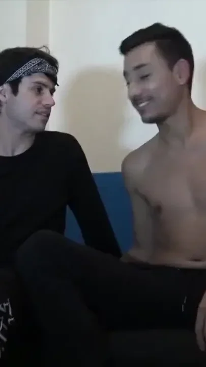 Twink fucked bareback by a sexy Arab boy