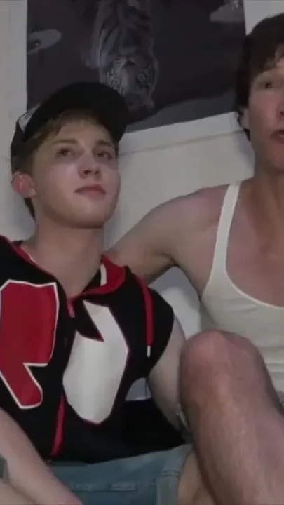 the blond slut twink Andrea fucked by his straight friend older