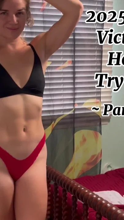 2025 Eva Summers Victorias Secret Holiday Haul Try on & Review - Part 2 thong Panties