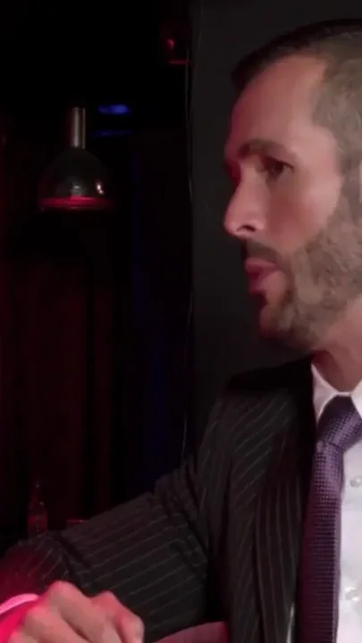 MENATPLAY - Suited businessman Denis Vega barebacks hunky gay