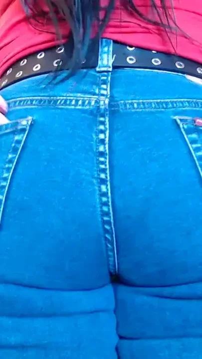 Just drool tight blue jean tease