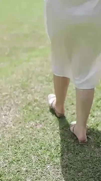 MY FIRST PUBLIC MASTURBATION I WEAR SATIN WHITE SATIN DRESS Clip 1