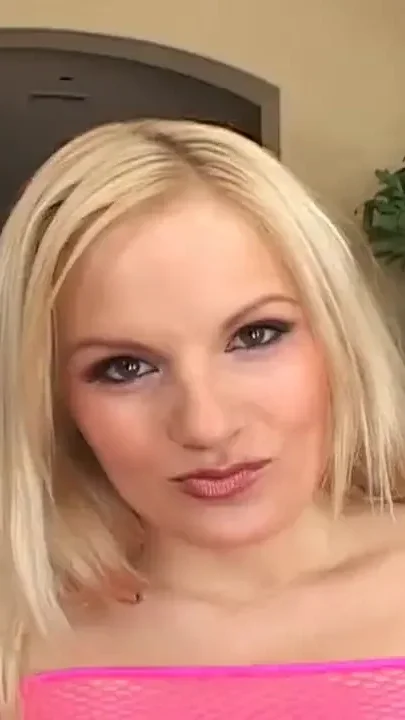 Hot blonde eats cum after sucking and riding two huge cocks