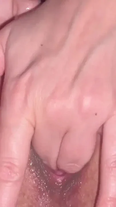 My hole captured in close-up becomes wet from rubbing my clitoris Clip 1