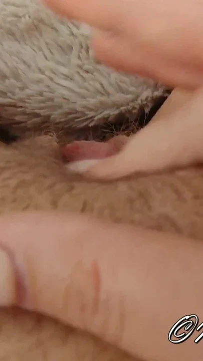Hairy pussy masturbation with orgasm