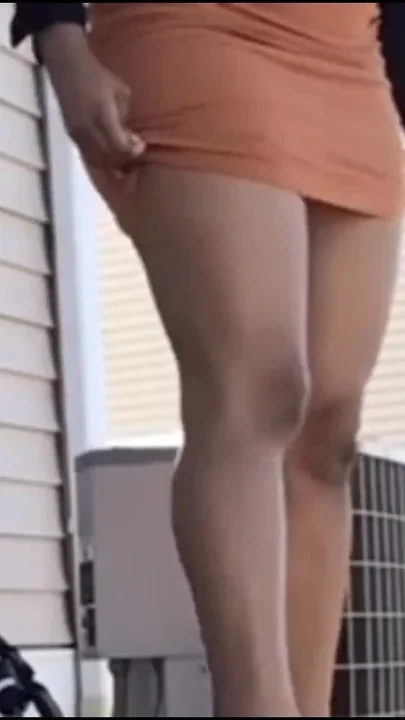 Outdoor Striptease Fingering Rubbing My Black Pussy