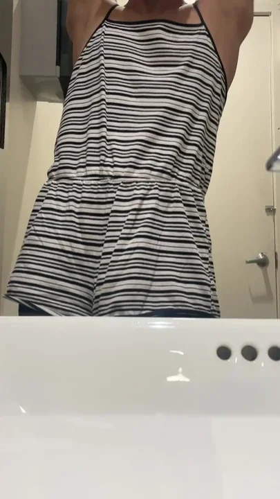 Showing off my Secret in the Work Bathroom