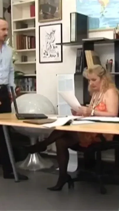 Sexy and mature boss has a thing for young cocks