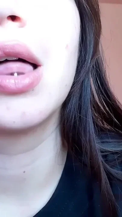 Bare lips smoking cigarette Clip 2