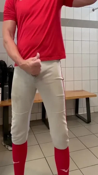 Alpha Fun in the Locker Room with Jockdad87 in Baseball Gear