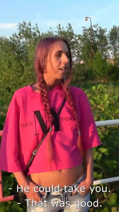 Skinny bitch needs a massive penis between the pink leaves to get calm