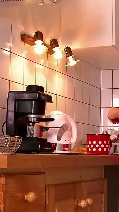 Brunette Kitchen Tease with Big Ass and Tits