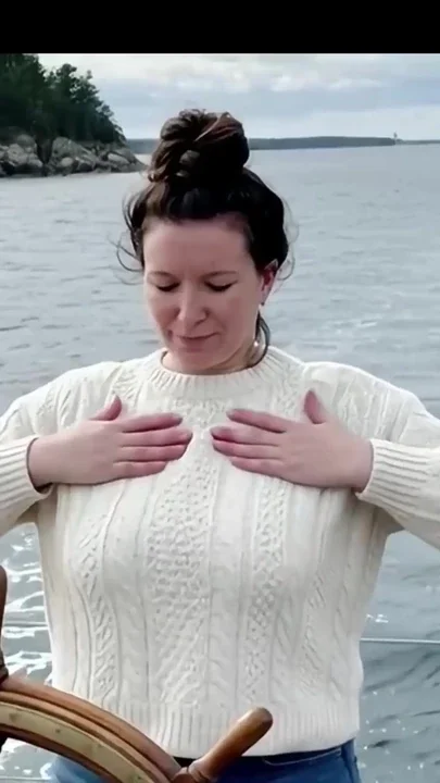 I grabbed my big tits and played with them in many sweaters for my 63f lesbian