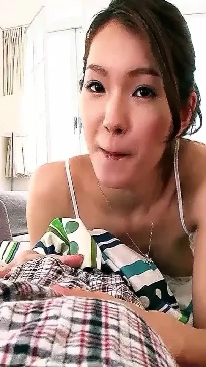 Skinny Asian teen caught masturbating and got blowjob