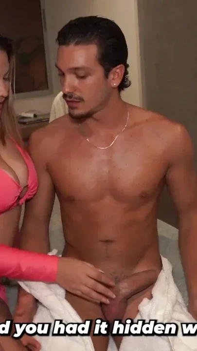 Busty stepmom secretly fucks her Italian stepson while her husband is away from