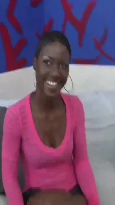 Ebony beauty fucked hard by a big white cock