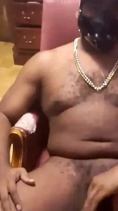 Hairy black stud beating his meat BBC lovers mouths open wide