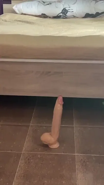 Tattooed Twink Riding Big Dildo