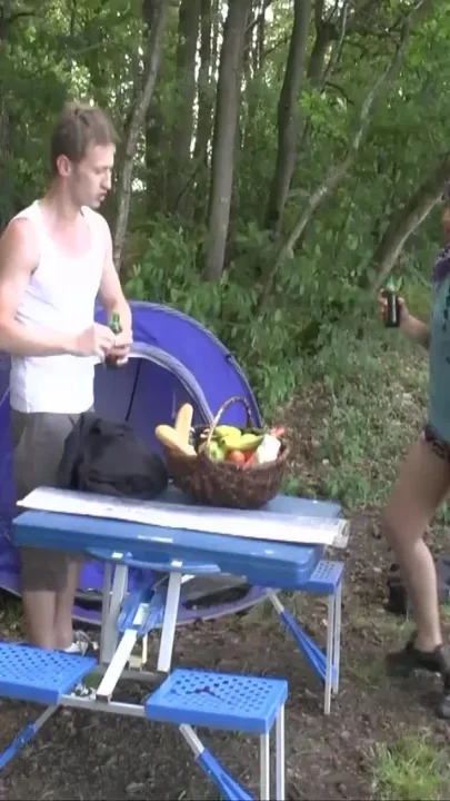 Hot dp action in the woods