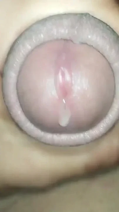 Letting Precumming Morning Wood Leak Out Cum and Showing Foreskin Close up