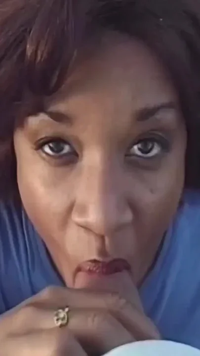 Huge facial on pretty black face vintage 90s ebony