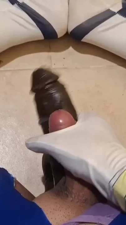 Stupid Sissy in Halloween Costume and Chastity Cage Surrenders and Jerks Off to