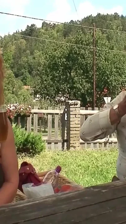 Old and Fat Granny Satisfies a Stranger - She Jerks off and Sucks His Cock