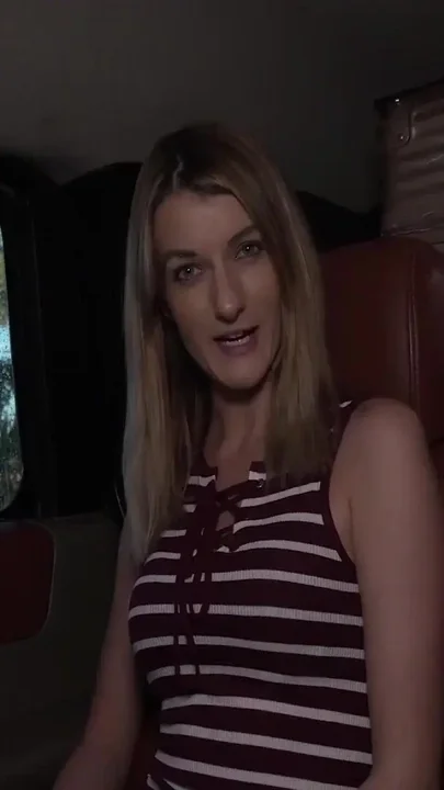 Broke slut blows her ride share driver for a ride to the airport