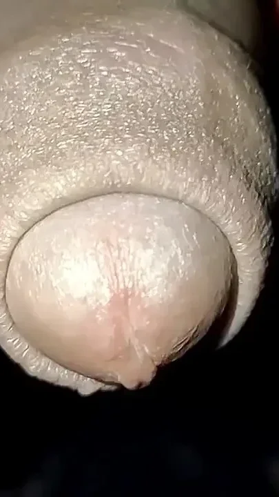 Close up Slow Motion - Cum Dripping Out of Uncut Cock