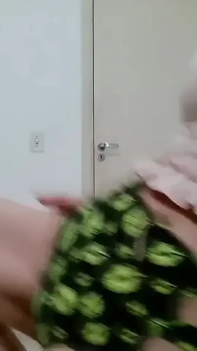 Yummy girl teasing you with small shorts and dildo