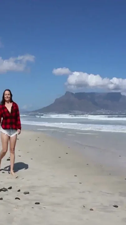 Stripping and Frolicking on a Beach