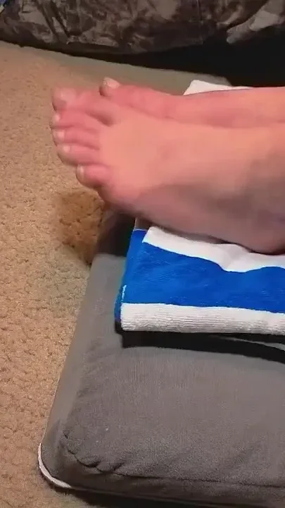 Melody Gives Her Master a Pedicure