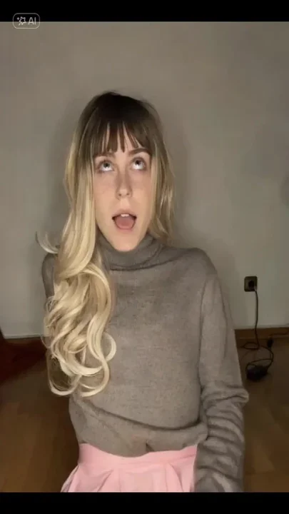Blonde petite 18yo Girl bouncing