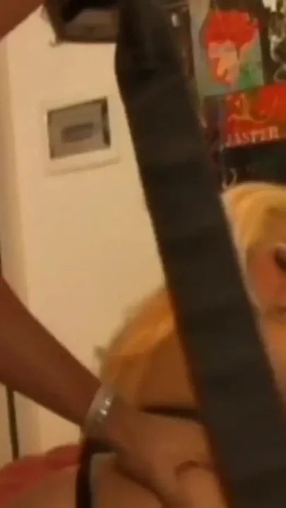 shemale gets it while filming in the living room