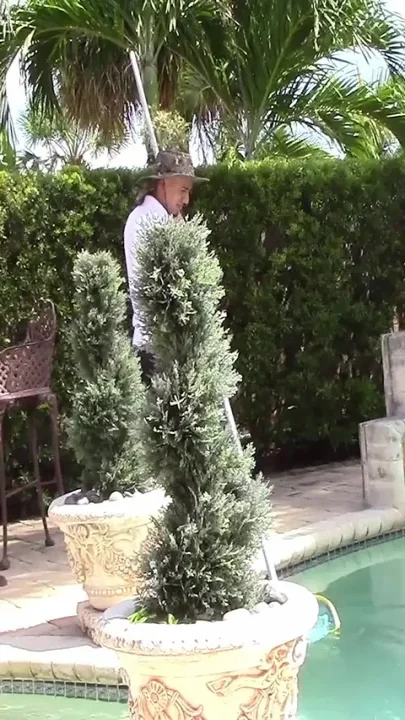 Tiny hot teen lets the pool boy fuck her