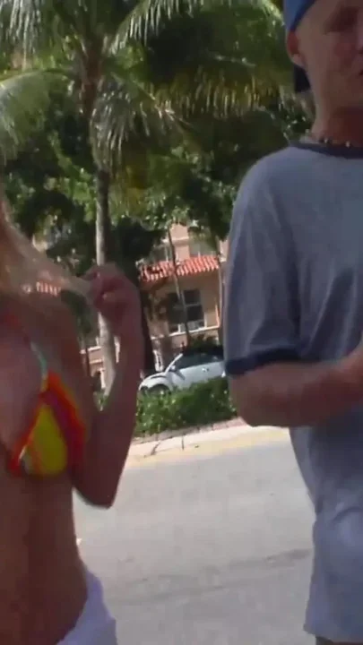 Stunning blonde with big boobs picked up and fucked