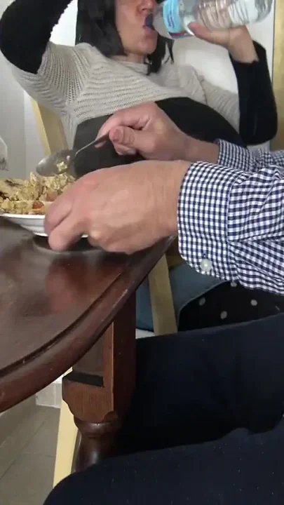 My Pregnant Stepmother Lets Me Cum in Her Coffee During Breakfast