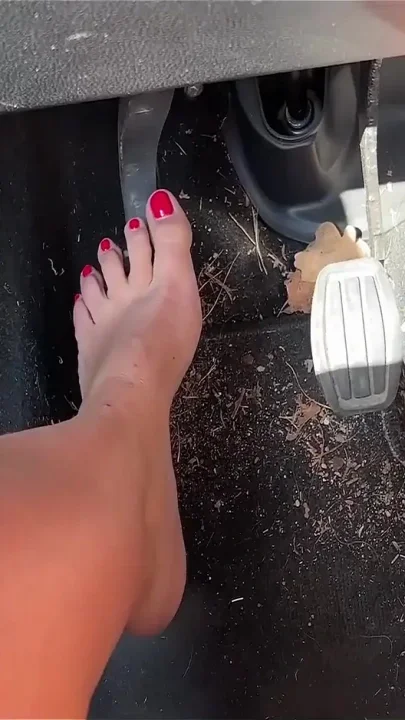 Driving Barefoot and Without Panties