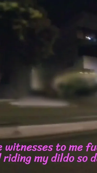 Riding dildo on bike in public - caught Clip 2