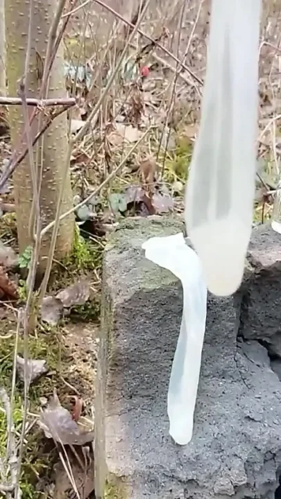 Making Cum From Two Filled Condoms After I Was Fucked Outdoors and My Jerk off