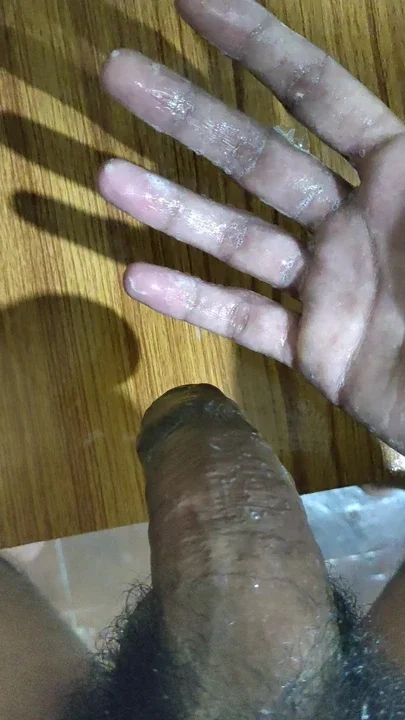 Desi Indian Creamy Showing Cream