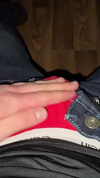 German voice growls from boss chair cock throbbing red boxer cum explodes Clip 1