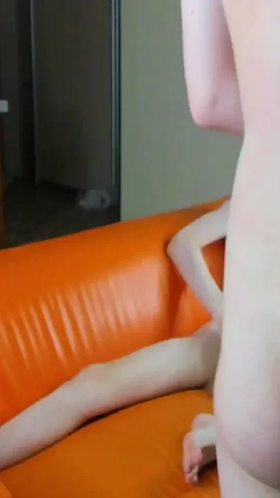 Use the Banana Condom to Rip His Tight Hole