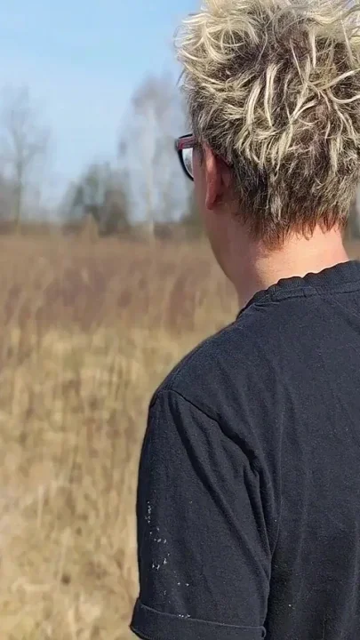 Polish Rabbit Fucked in the Field He Sucks Cock Until He Cums on His Tits