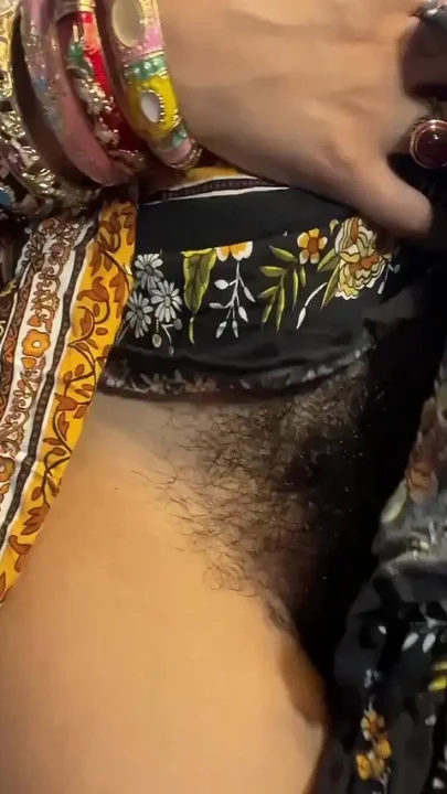 Hairy Goddess Riding Dildo Under Boho Skirt