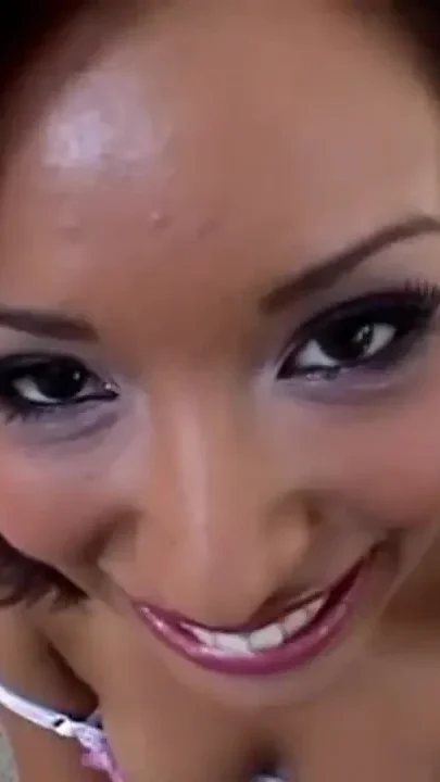 Hard double penetration for a nasty brunette in heat