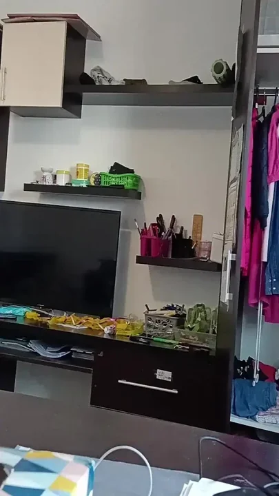 Amateur Woman Has Fun Trying on Clothes and Cutting Them