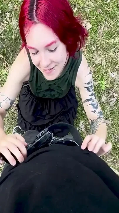 Outdoor Forest Blowjob - We Almost Got Caught